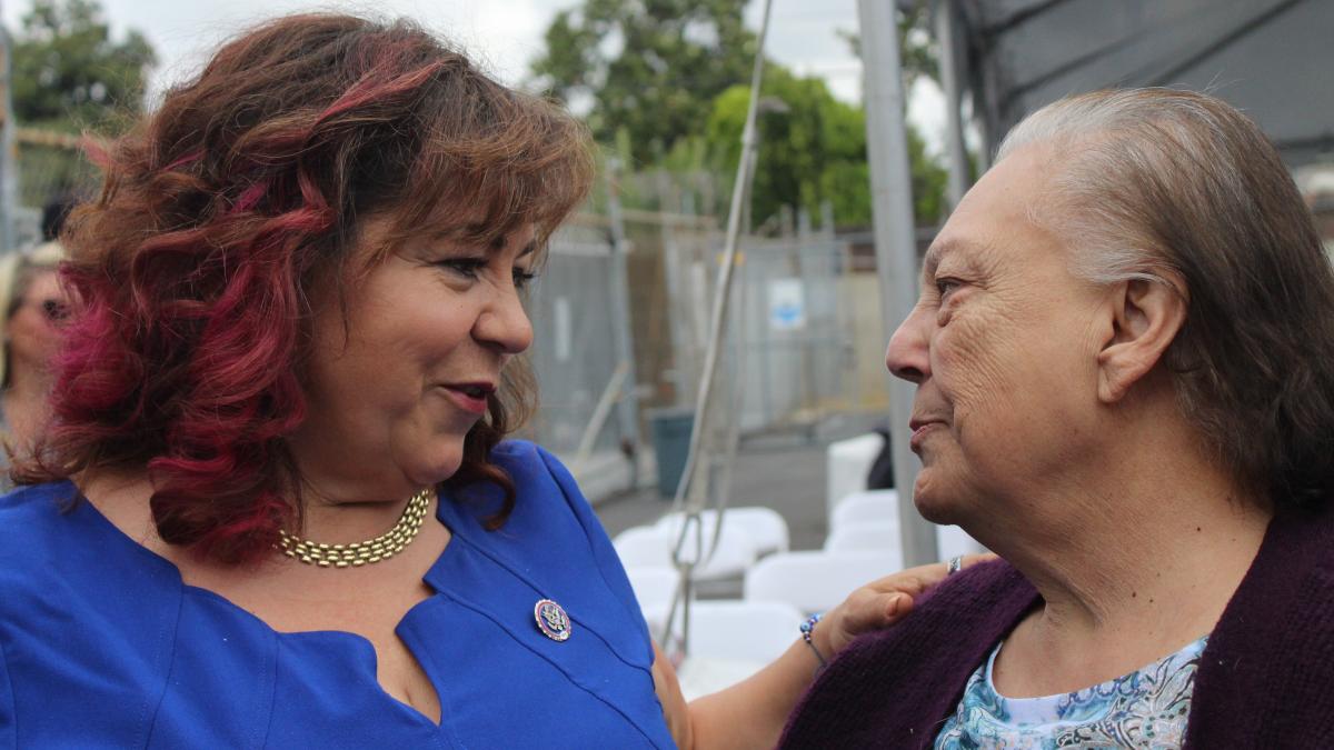 Rep. Sanchez with senior citizen