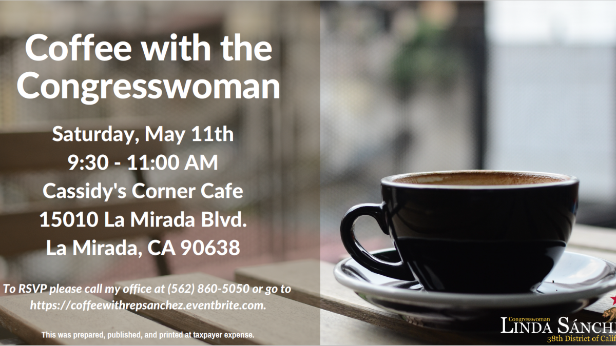 Coffee with the Congresswoman    May 11 2019 
