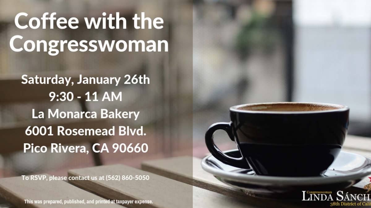 Coffee with Congresswoman Sanchez