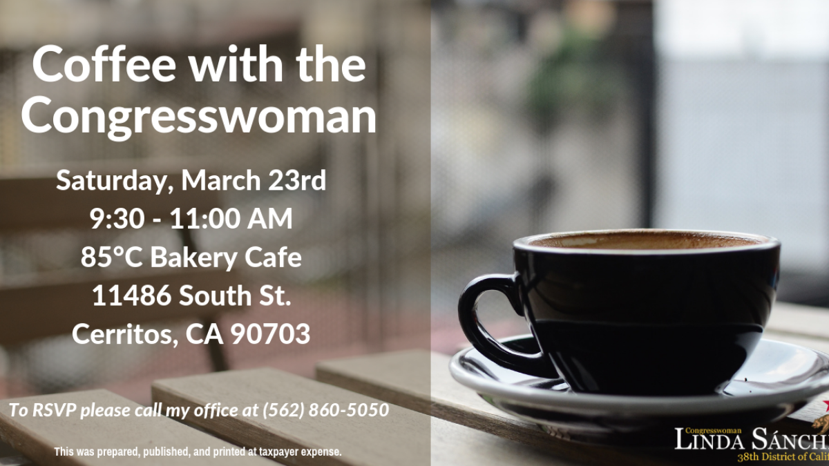 Coffee with Congresswoman Sanchez