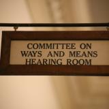 Ways & Means Committee Hearing Room Sign 
